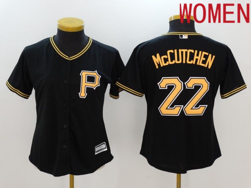 Women Pittsburgh Pirates 22 Mccutchen Black 2022 MLB Jersey